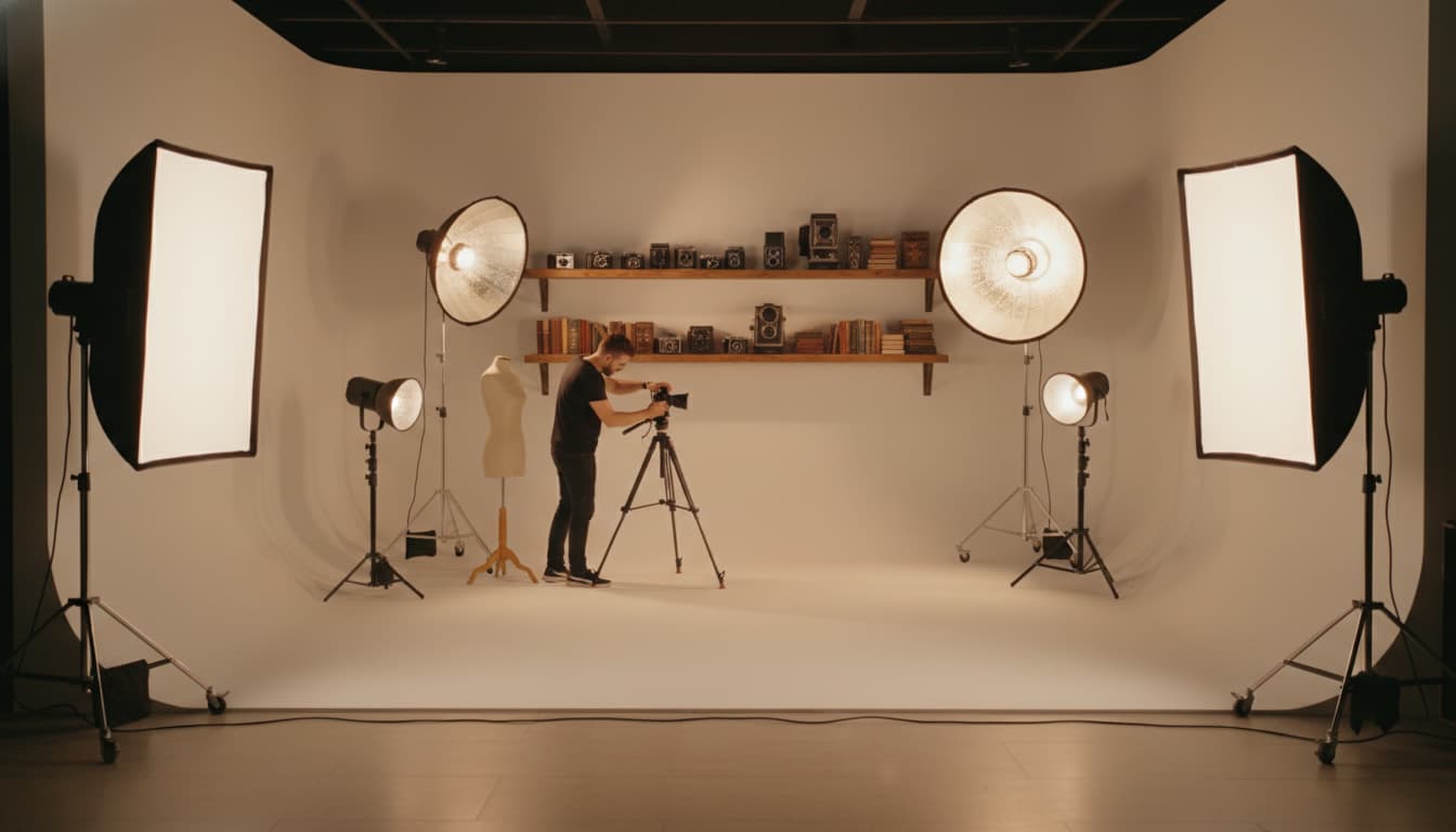 Profesyonel foto stüdyo çekim alanı